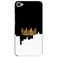 Чехол (Корона на чёрном фоне) для Мейзу Ю20 (Золотая корона)