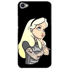 Чехол с печатью для Meizu U20 - (Мода) (AlphaPrint) (Девочка в тату)