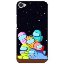 Чехол Амонг Ас для Meizu U20 (AlphaPrint) (Скины в космосе)