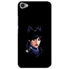 Чехлы Венсдей на Meizu U20 Уэнсдей (AlphaPrint) (серьезная Уэнздей)