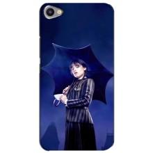 Чехлы Венсдей на Meizu U20 Уэнсдей (AlphaPrint) (Уэнздей с зонтом)