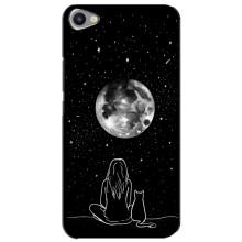 Чехол с рисунком кот на Meizu U20 – Девушка с котом