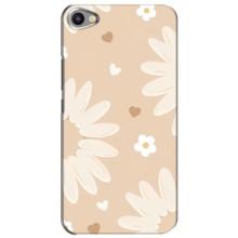 Чехол с цветочным принтом на Мейзу Ю20 – Бежевые цветы