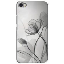 Чехол с цветочным принтом на Мейзу Ю20 – Черные цветы