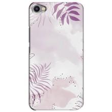 Чехол с цветочным принтом на Мейзу Ю20 – Фиолетовые листья