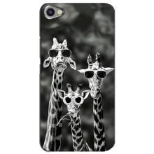 Силиконовый чехол с КАРТИНКАМИ лето для Meizu U20 (AlphaPrint) – Жирафы в очках