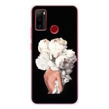 Чехлы (ART) Цветы на Ulefone Note 10 (VPrint) (Белые цветы)