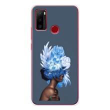 Чехлы (ART) Цветы на Ulefone Note 10 (VPrint) (Цветы на голове)