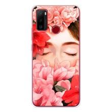 Чехлы (ART) Цветы на Ulefone Note 10 (VPrint) (Глаза в цветах)