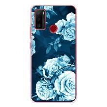 Чехлы (ART) Цветы на Ulefone Note 10 (VPrint) (Голубые Бутоны)