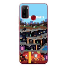 Чехол Майнкрафт на Ulefone Note 10 (AlphaPrint) Minecraft (фон Minecraft)