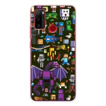 Чехол Майнкрафт на Ulefone Note 10 (AlphaPrint) Minecraft (Коллаж Майнкрафт)