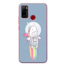 Чехол Unicorn на Ulefone Note 10 (Единорог космонавт)