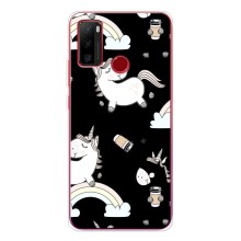 Чехол Unicorn на Ulefone Note 10 (Единорог с кофе)