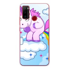 Чехол Unicorn на Ulefone Note 10 (Радуга единорожка)