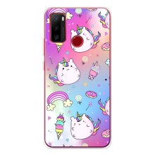 Чехол Unicorn на Ulefone Note 10 (Радуга и Единорог)