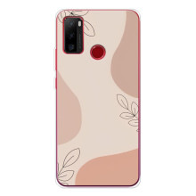 Чехол цветочный дизайн для Ulefone Note 10 – Коричневый фон