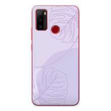 Чехол цветочный дизайн для Ulefone Note 10 – Монстера фиолетовая