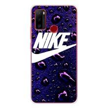Чехол с логотипом Найк на Ulefone Note 10 (Найк на фиолетовом)