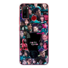 Чехол Гра в кальмара для Ulefone Note 10 – Коллаж игры кальмара