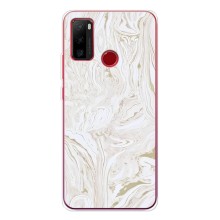 Мраморный чехол на Ulefone Note 10 (VPrint) (Белый мрамор)