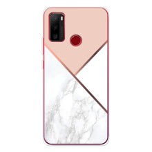 Мраморный чехол на Ulefone Note 10 (VPrint) (Тройной мрамор)