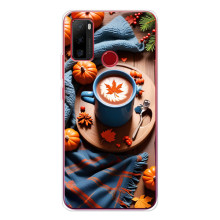 Чохол з унікальним дизайном 'Осінь з кавою' для Ulefone Note 10 – Кава і гарбузики