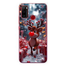 Яркий чехол для Ulefone Note 10 с Зимними Оленятами (Олень среди подарков)