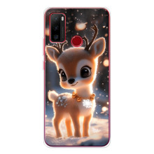 Яркий чехол для Ulefone Note 10 с Зимними Оленятами (Оленёнок)