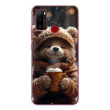 Друкований чохол 'Звірята з кавою' для Ulefone Note 10 – Мішка з кавою