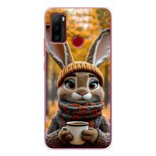 Друкований чохол 'Звірята з кавою' для Ulefone Note 10 – Зайчик з кавою