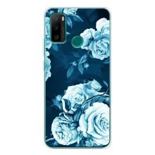 Чехлы (ART) Цветы на Ulefone Note 10P (VPrint) (Голубые Бутоны)