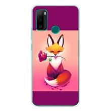 Чехлы с картинкой Лисички для Ulefone Note 10P (VPrint) (Лисичка с розочкой)