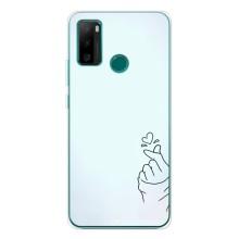 Чохол (Знак сердечка) для Ulefone Note 10P – Сердечко на блакитному