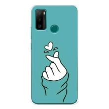 Чохол (Знак сердечка) для Ulefone Note 10P – Сердечко на бірюзовому