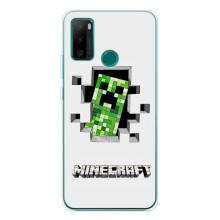 Чехол Майнкрафт на Ulefone Note 10P (AlphaPrint) Minecraft (крипер Майнкрафт)