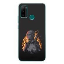 Силиконовый чехол с картинкой "Герой Pubg" на Ulefone Note 10P – В огне