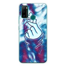 Чехол с принтом для Ulefone Note 10P (AlphaPrint - Знак сердечка) (Радужное сердце)