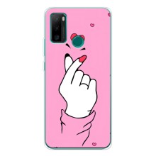Чехол с принтом для Ulefone Note 10P (AlphaPrint - Знак сердечка) (Знак Love)