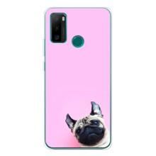 Бампер для Ulefone Note 10P з картинкою "Песики" (Собака на рожевому)