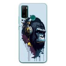 Чехол с Обезьянами Ulefone Note 10P - (AlphaPrint) (Горилла в наушниках)