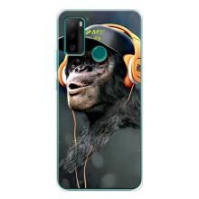 Чехол с Обезьянами Ulefone Note 10P - (AlphaPrint) (В наушниках)