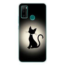 Чехол с принтом для Ulefone Note 10P (AlphaPrint) Модные коты (Силуэт котика)