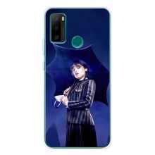 Чехлы Венсдей на Ulefone Note 10P Уэнсдей (AlphaPrint) (Уэнздей с зонтом)