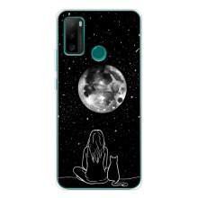 Чехол с рисунком кот на Ulefone Note 10P (Девушка с котом)