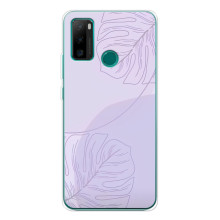 Чохол квітковий дизайн для Ulefone Note 10P – Монстера фіолетова