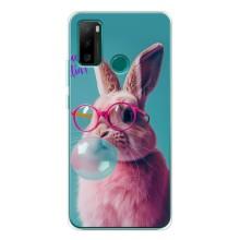 Чохол з принтом стильні тварини для Нот 10П (Кролик в окулярах)