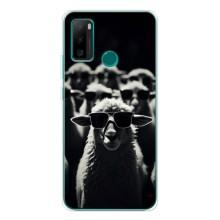 Чохол з принтом стильні тварини для Нот 10П (Овечка в окулярах)