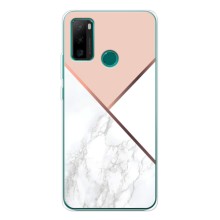 Мраморный чехол на Ulefone Note 10P (VPrint) (Тройной мрамор)