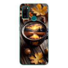 Чохол з унікальним дизайном 'Осінь з кавою' для Ulefone Note 10P – Темна кава